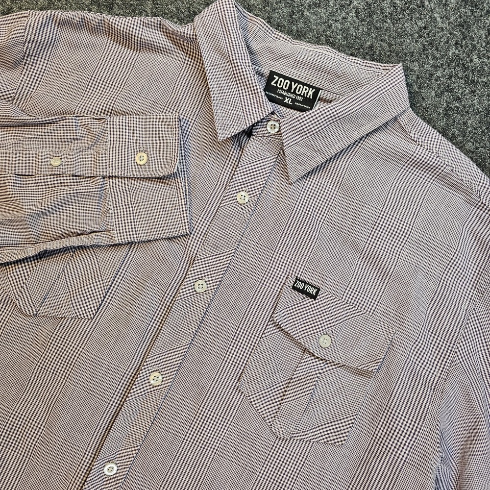 Zoo York Men's‎ XL Plaid Button Down Shirt Long Sleeve Y2K Skate Streetwear